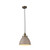Endon Lighting Franklin Taupe and Antique Brass 250mm Pendant Light