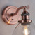 Endon Lighting Hansen Aged Copper with Clear Glass Wall Light