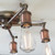 Endon Lighting Hal 5 Light Aged Pewter and Copper Semi-Flush Ceiling Light