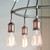 Endon Lighting Hal 6 Light Aged Pewter and Copper Pendant Light