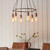 Endon Lighting Hal 6 Light Aged Pewter and Copper Pendant Light