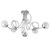 Endon Lighting Auria 6 Light Chrome with Clear Glass and Wire Semi-Flush Ceiling Light