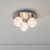 Endon Lighting Versa 3 Light Chrome with Clear Bubbled Acrylic Flush Ceiling Light