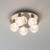 Endon Lighting Versa 5 Light Chrome with Clear Bubbled Acrylic Flush Ceiling Light