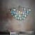 Endon Lighting Infinity 6 Light Chrome with Iridescent Glass Pendant Light