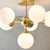 Endon Lighting Oscar 6 Light Brushed Brass and Opal Glass Semi-Flush Ceiling Light