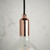 Endon Lighting Studio Copper with Black Fabric Flex Pendant Light