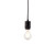 Studio Matt Black with Black Fabric Flex Pendant Light