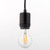 Endon Lighting Studio Matt Black with Black Fabric Flex Pendant Light