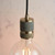 Endon Lighting Urban Antique Brass with Black Fabric Flex Pendant Light