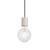 Endon Lighting Otto White Polished Marble with Black Fabric Flex Pendant Light