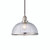 Endon Lighting Hansen Bright Nickel and Clear Ribbed Glass Pendant Light