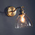 Endon Lighting Hansen Antique Brass with Clear Glass Wall Light