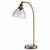 Endon Lighting Hansen Antique Brass and Clear Glass Adjustable Table Lamp