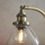 Endon Lighting Hansen Antique Brass and Clear Glass Adjustable Table Lamp