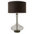 Endon Lighting Caia Smoked Glass with Aged Pewter and Dark charcoal Shade Table Lamp