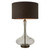 Endon Lighting Caia Smoked Glass with Aged Pewter and Dark charcoal Shade Table Lamp