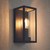 Endon Lighting Oxford Matt Black with Clear Glass IP44 Wall Light