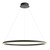 Endon Lighting Staten Matt Black with White Diffuser Ringed Pendant Light