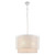 Endon Lighting Gilli 3 Light Chalk White with Pale Grey Cotton Shade Pendant Light