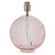 Endon Lighting Jemma Satin Nickel with Pink Ribbed Glass Table Lamp