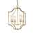 Endon Lighting Edrea 4 Light Satin Brass with Frosted Glass Pendant Light