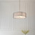 Endon Lighting Cordero 3 Light Satin Nickel with White Fabric Shade Pendant Light