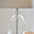 Endon Lighting Gideon Polished Nickel with Clear Glass and White Linen Shade Table Lamp