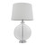 Endon Lighting Gideon Polished Nickel with Clear Glass and White Linen Shade Table Lamp