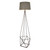 Endon Lighting Apollo Aged Copper Paint and Grey fabric Shade Floor Lamp