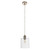 Endon Lighting Toledo Brushed Nickel and Clear Glass Pendant Light