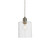 Endon Lighting Toledo Brushed Nickel and Clear Glass Pendant Light