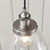 Endon Lighting Hansen Brushed Silver with Clear Glass Pendant Light