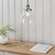 Endon Lighting Hansen Brushed Silver with Clear Glass Pendant Light