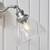 Endon Lighting Hansen Brushed Silver with Clear Glass Wall Light