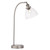 Endon Lighting Hansen Brushed Silver and Clear Glass Adjustable Table Lamp