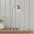 Endon Lighting Hansen Brushed Silver and Clear Glass Adjustable Table Lamp
