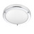 Endon Lighting Portloe Chrome with Opal Diffuser IP44 Flush Ceiling Light