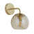 Endon Lighting Dimple Brushed Brass and Champagne Glass Wall Light