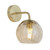 Endon Lighting Dimple Brushed Brass and Champagne Glass Wall Light