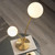 Endon Lighting Bloom 2 Light Satin Brass with Opal Glass Table Lamp