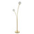 Endon Lighting Bloom 2 Light Satin Brass with Opal Glass Floor Lamp