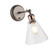 Endon Lighting Hal Aged Pewter and Aged Copper with Clear Glass Adjustable Wall Light