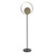 Endon Lighting Cal Matt Black and Brushed Nickel Floor Lamp