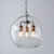 Endon Lighting Hal 3 Light Aged Pewter and Aged Copper with Clear Glass Pendant Light