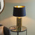 Endon Lighting Calan Gold Effect with Black Cotton Tapered Shade Table Lamp