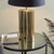 Endon Lighting Calan Gold Effect with Black Cotton Tapered Shade Table Lamp