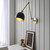 Endon Lighting Lehal Antique Finished Brass and Matt Black Adjustable Wall Light