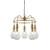 Endon Lighting Hadassa 5 Light Antique Finished Brass with Clear Glass Pendant Light