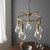 Endon Lighting Hadassa 5 Light Antique Finished Brass with Clear Glass Pendant Light